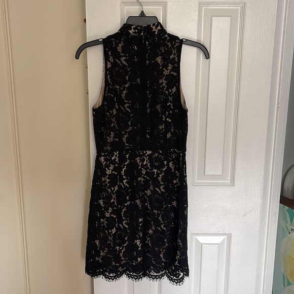 Mock Neck Lace Dress - Picture 4 of 4